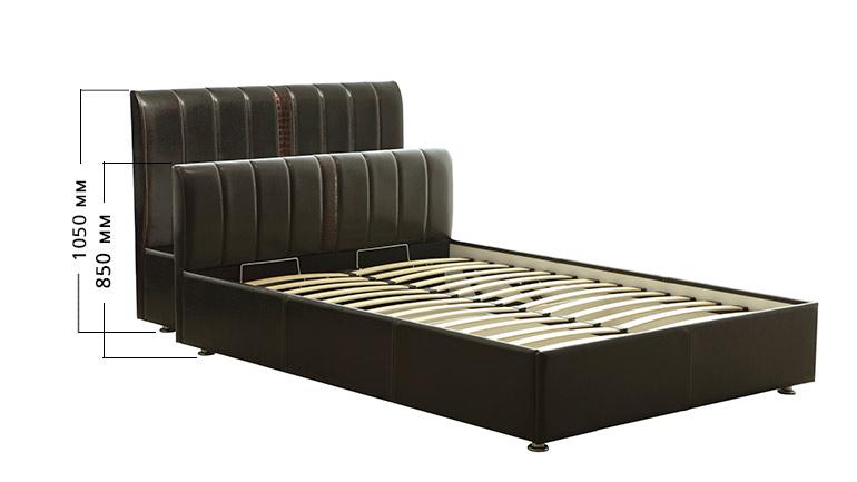 Кровать интерьерная Зевс с подъемным мех. (1400 / 850) коричневый