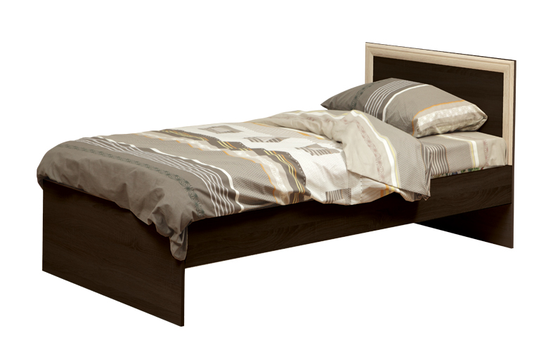 Кровать односпальная 21.55 Фриз с настилом (900) коричневый