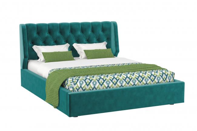 Кровать интерьерная Дионис с подъемным мех. (1400) зеленый