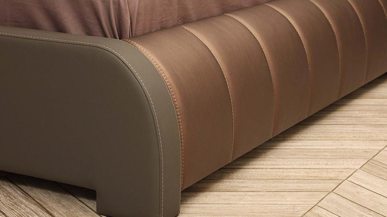 Кровать интерьерная Калипсо с подъемным мех. (1600) коричневый