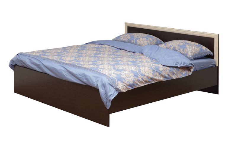 Кровать двуспальная 21.52 - 02 Фриз с настилом (1200) коричневый