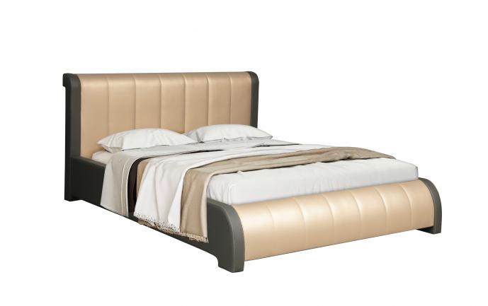 Кровать интерьерная Калипсо с подъемным мех. (1600) серый