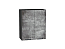 Шкаф верхний с 2-мя дверцами Флэт (716х600х318) Graphite/Temple Stone 2S