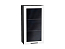 Шкаф верхний с 1-ой остекленной дверцей Глетчер (920х500х318) Graphite/Айленд Силк