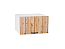 Шкаф верхний горизонтальный глубокий Флэт (358х600х574) Белый/Wotan Oak 2S