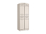 Шкаф 2-х дверный комбинированный Каролина (ПАТИНА) (вудлайн кремовый / ПВХ сандал белый / ДВПО: белый)