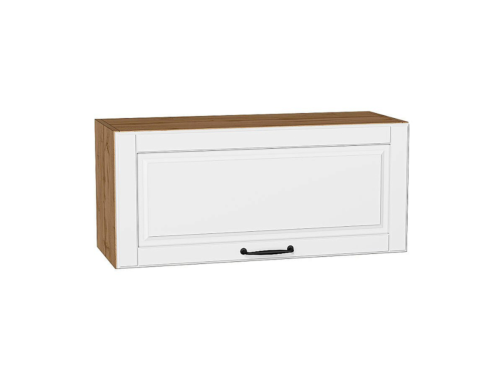 Шкаф верхний горизонтальный Дублин (358х800х318) Дуб Вотан/special white