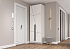 Прихожая 67.14 Брандо (2-х дв.) (h2400) New (белый / ДВПО: белый / фасад: МДФ геометрия ПВХ белый)