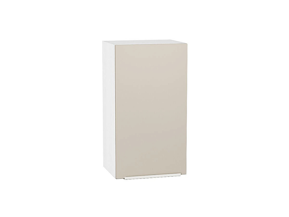 Шкаф верхний с 1-ой дверцей Фьюжн (716х400х320) Белый/cream silk