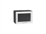 Шкаф верхний горизонтальный остекленный Сканди (358х500х320) Graphite/White Softwood