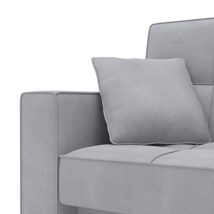 Луи / Диван - кровать 3-х местный (2 думки) велюр аватар сильвер