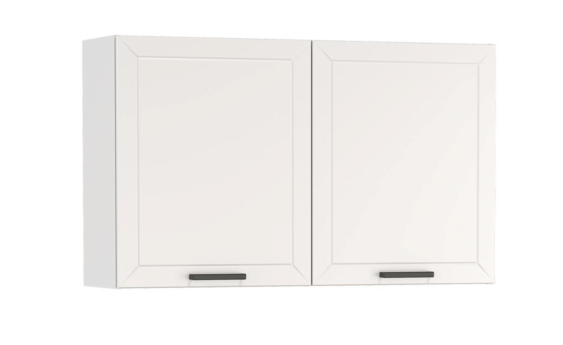 Шкаф навесной Мадрид (1200) белый/ДВПО белый/ПВХ белый