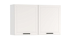 Шкаф навесной Мадрид (1200) белый/ДВПО белый/ПВХ белый