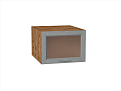 Шкаф верхний горизонтальный остекленный глубокий Сканди (358х500х576) Дуб Вотан/grey softwood