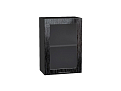 Шкаф верхний с 1-ой остекленной дверцей Валерия-М (716х500х318) graphite/Черный металлик дождь