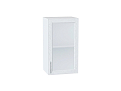 Шкаф верхний с 1-ой остекленной дверцей Сканди (716х400х320) Белый/white softwood