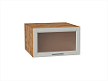 Шкаф верхний горизонтальный остекленный глубокий Сканди (358х600х576) Дуб Вотан/cappuccino softwood