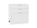 Шкаф нижний с 3-мя ящиками Сканди (816х800х480) Белый/white softwood