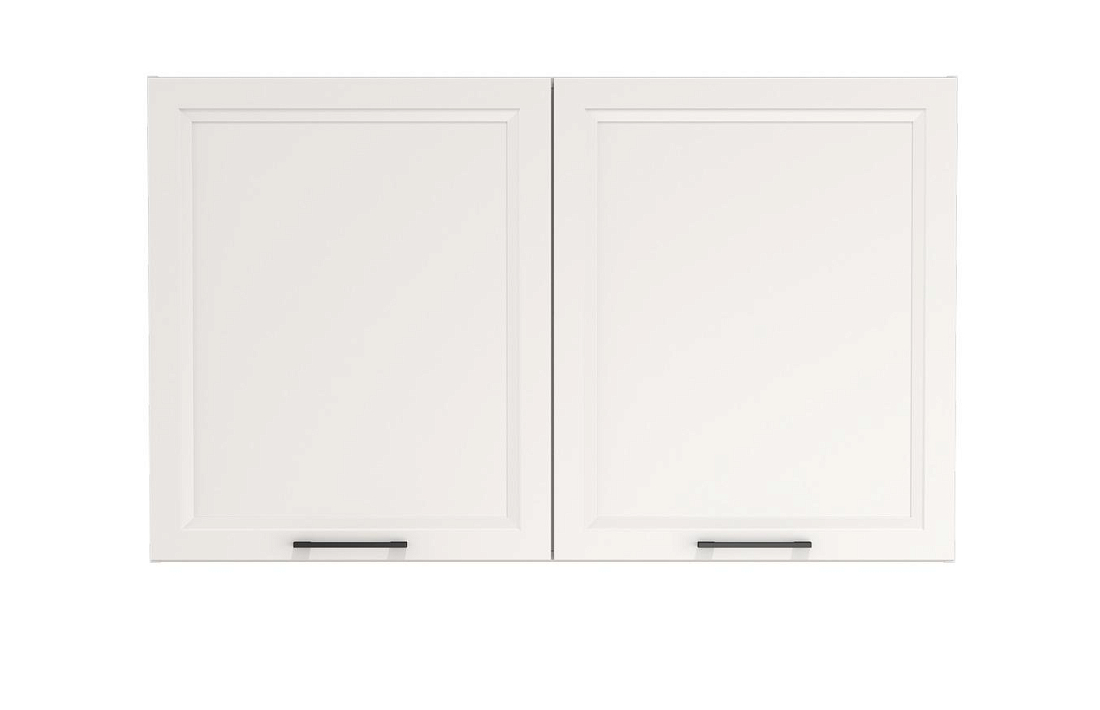 Шкаф навесной Римини (1200) белый/ДВПО белый/ПВХ белый О/профиль ПВХ белый О