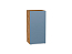 Шкаф верхний с 1-ой дверцей Фьюжн (716х350х320) Дуб Вотан/Silky Blue