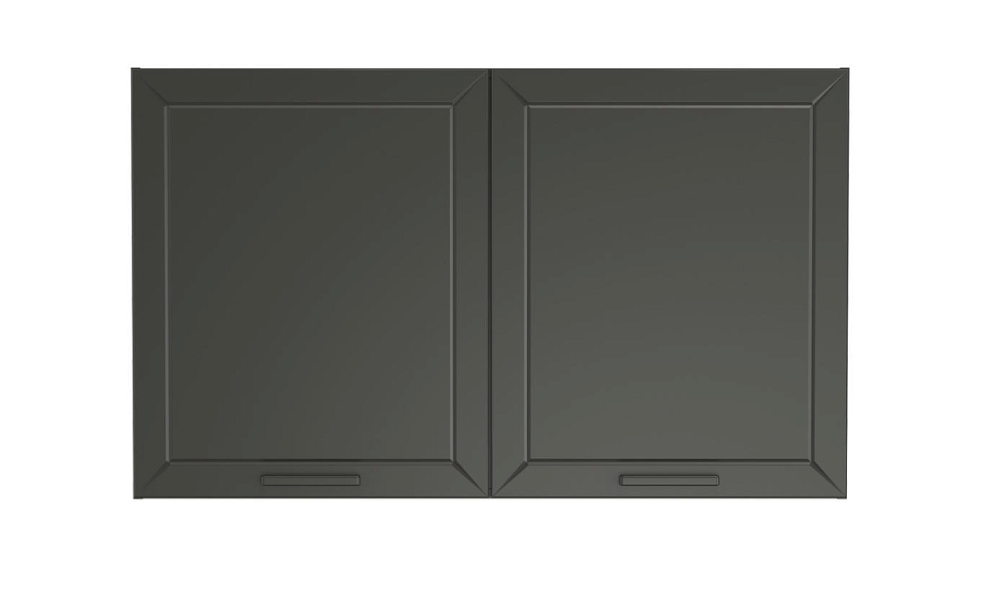 Шкаф навесной Мадрид (1200) диамант серый/ДВПО белый/ПВХ графит