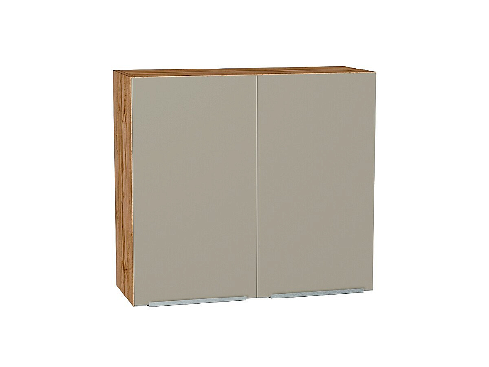 Шкаф верхний с 2-мя дверцами Фьюжн (716х800х320) Дуб Вотан/silky grey