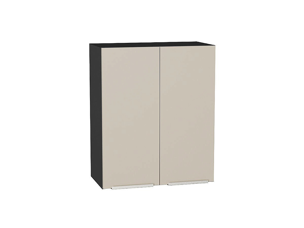 Шкаф верхний с 2-мя дверцами Фьюжн (716х600х320) graphite/cream silk