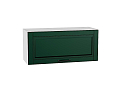 Шкаф верхний горизонтальный Дублин (358х800х318) Белый/special green