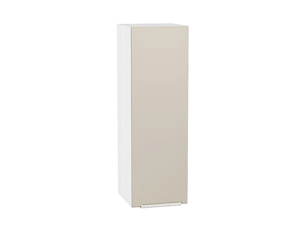 Шкаф верхний с 1-ой дверцей Фьюжн (920х300х320) Белый/cream silk