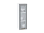 Шкаф верхний с 1-ой остекленной дверцей Ницца (920х300х318) Белый/Графит
