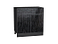 Шкаф нижний с 2-мя дверцами и ящиком Валерия-М (816х800х478) Graphite/Черный металлик дождь
