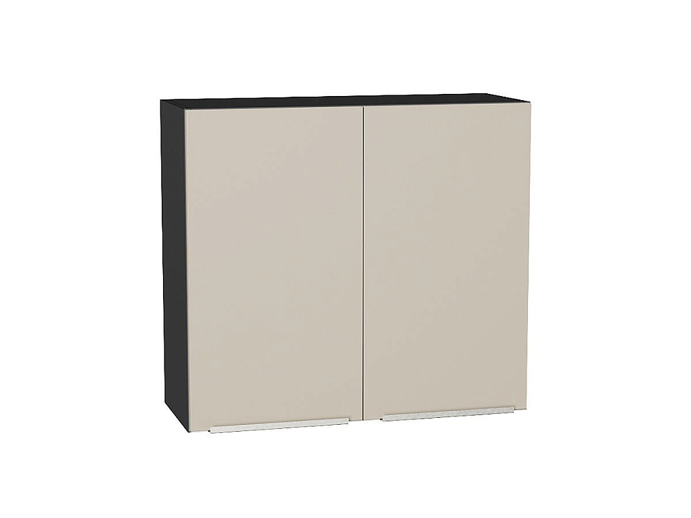 Шкаф верхний с 2-мя дверцами Фьюжн (716х800х320) graphite/cream silk