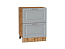 Шкаф нижний с 2-мя ящиками Ницца (816х600х478) Дуб Вотан/Графит