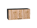 Шкаф верхний горизонтальный Флэт (358х800х318) graphite/wotan oak 2s