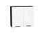 Шкаф верхний с 2-мя дверцами Глетчер (716х800х318) Graphite/Айленд Силк