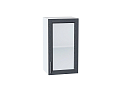 Шкаф верхний с 1-ой остекленной дверцей Сканди (716х400х320) Белый/graphite softwood