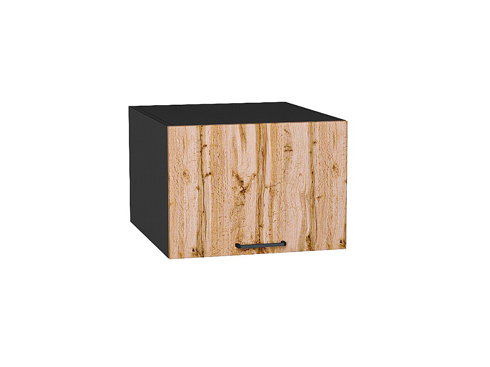 Шкаф верхний горизонтальный глубокий Флэт (358х500х574) graphite/wotan oak 2s