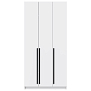 Шкаф для одежды 67.08 Брандо (3-х дв.) (h2500) ЛДСП New белый/ДВПО белый/фасад ЛДСП белый