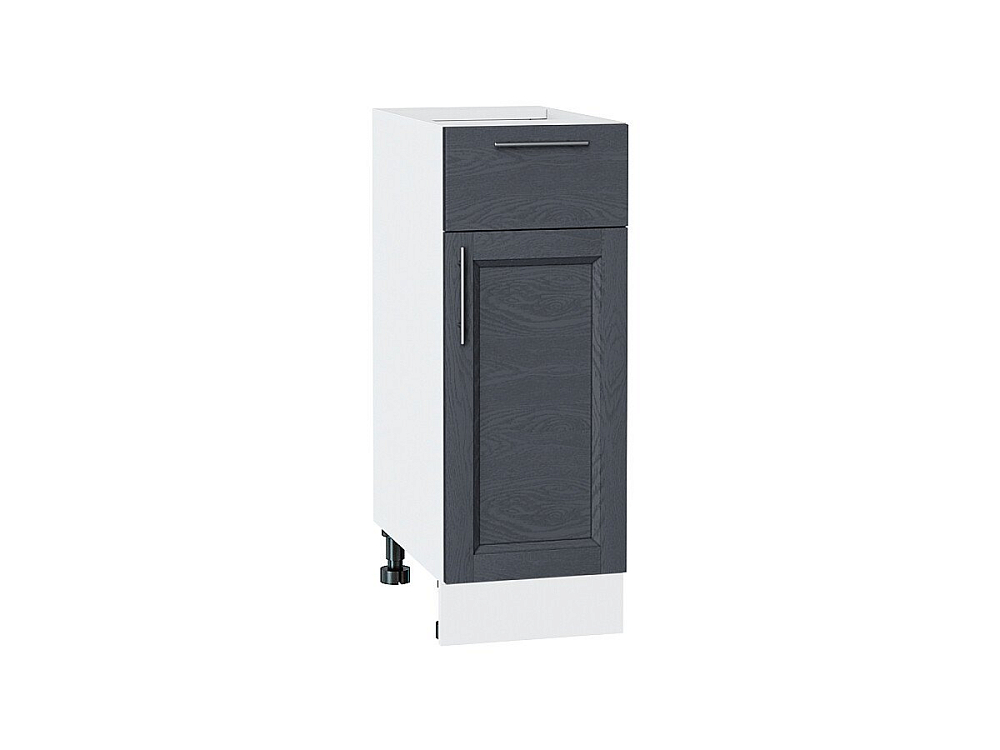 Шкаф нижний с 1-ой дверцей и ящиком Сканди (816х300х480) Белый/graphite softwood