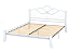Кровать двойная 42.50 Антея (ш.1600) (металл: белый)