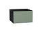 Шкаф верхний горизонтальный глубокий Фьюжн (358х600х576) Graphite/Silky Mint