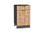 Шкаф нижний с 1-ой дверцей и ящиком Флэт (816х500х478) Graphite/Wotan Oak 2S