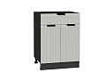 Шкаф нижний с 2-мя дверцами и ящиком Евро Лайн (816х600х478) graphite/Агат