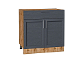 Шкаф нижний с 2-мя дверцами и ящиком Сканди (816х800х480) Дуб Вотан/graphite softwood