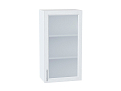 Шкаф верхний с 1-ой остекленной дверцей Сканди (920х500х320) Белый/white softwood