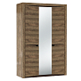 Шкаф для одежды 33.02 Лючия (3-х дв.) кейптаун/венге/белый/ДВПО белый/зеркало