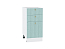 Шкаф нижний с 3-мя ящиками Прованс (816х400х478) Белый/Голубой