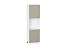 Шкаф пенал с 2-мя дверцами под технику Фьюжн (2132х600х576) Белый/Silky Grey