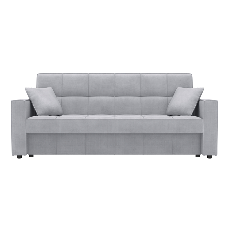 Луи / Диван - кровать 3-х местный (2 думки) велюр аватар сильвер