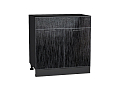 Шкаф нижний с 2-мя дверцами и ящиком Валерия-М (816х800х478) graphite/Черный металлик дождь